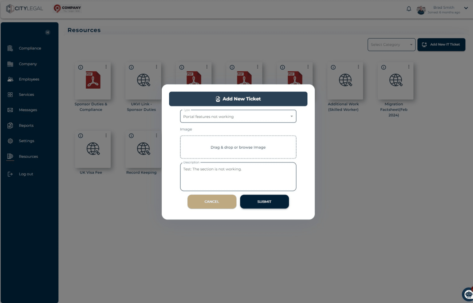 Once all the information is added, click 'Submit'.