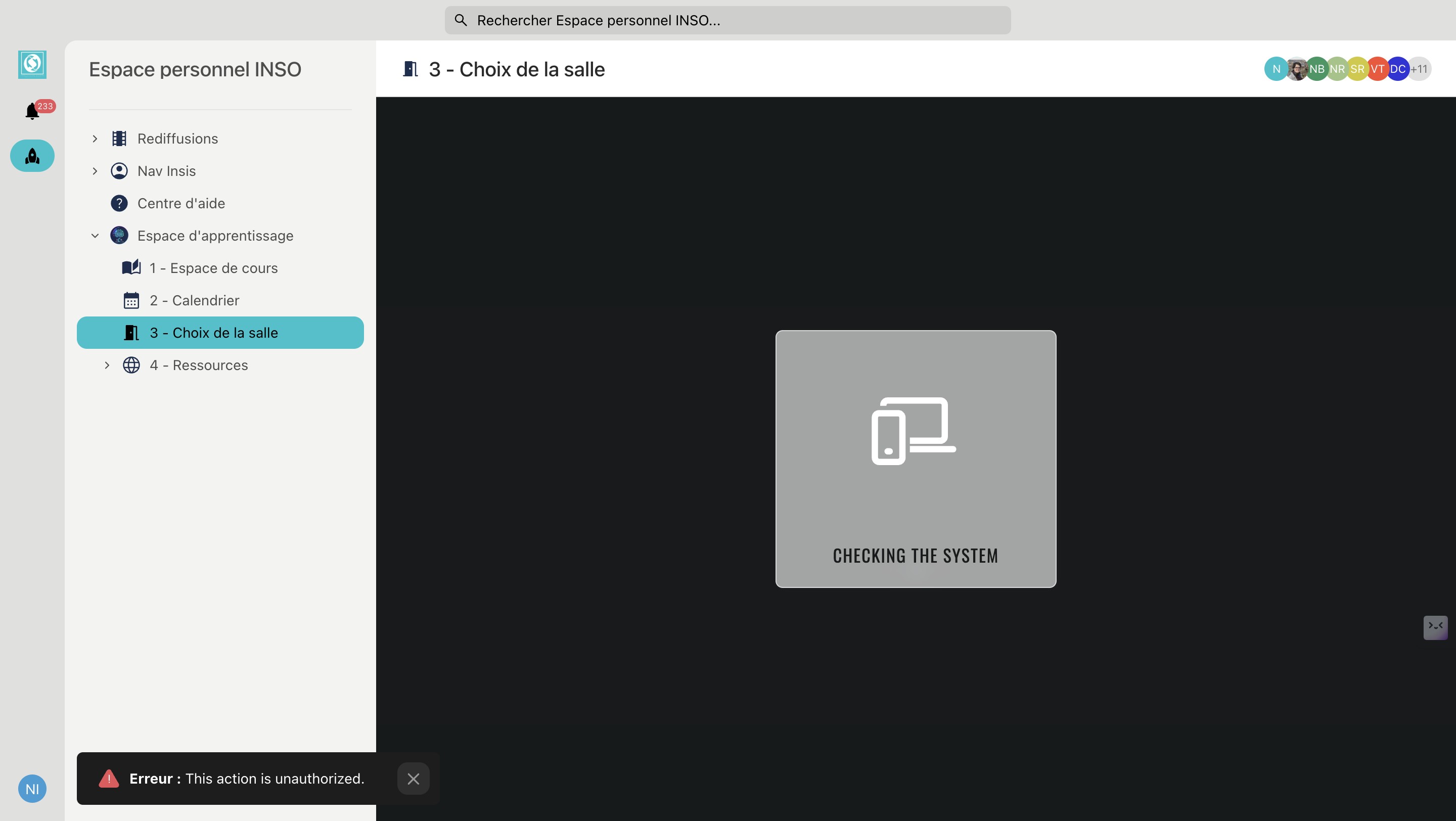 Donnez l'autorisation à votre navigateur d'accéder à votre caméra et micro.