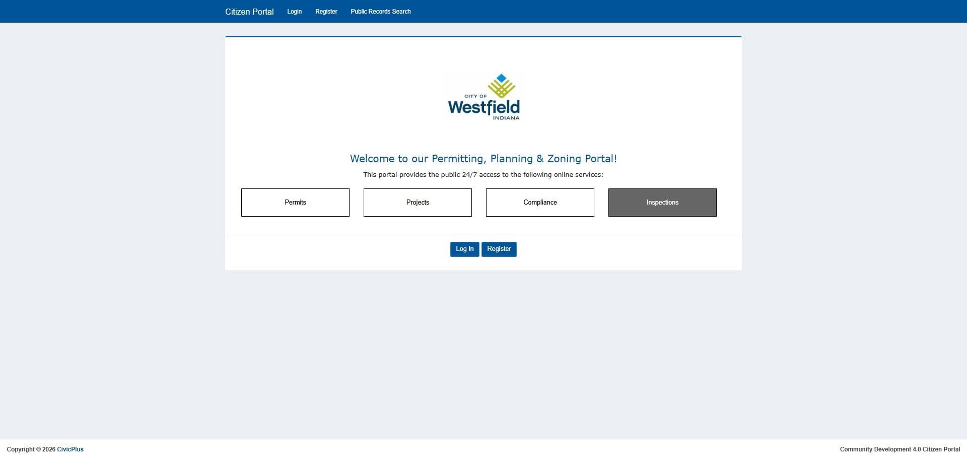 Click on the "Inspections" button.