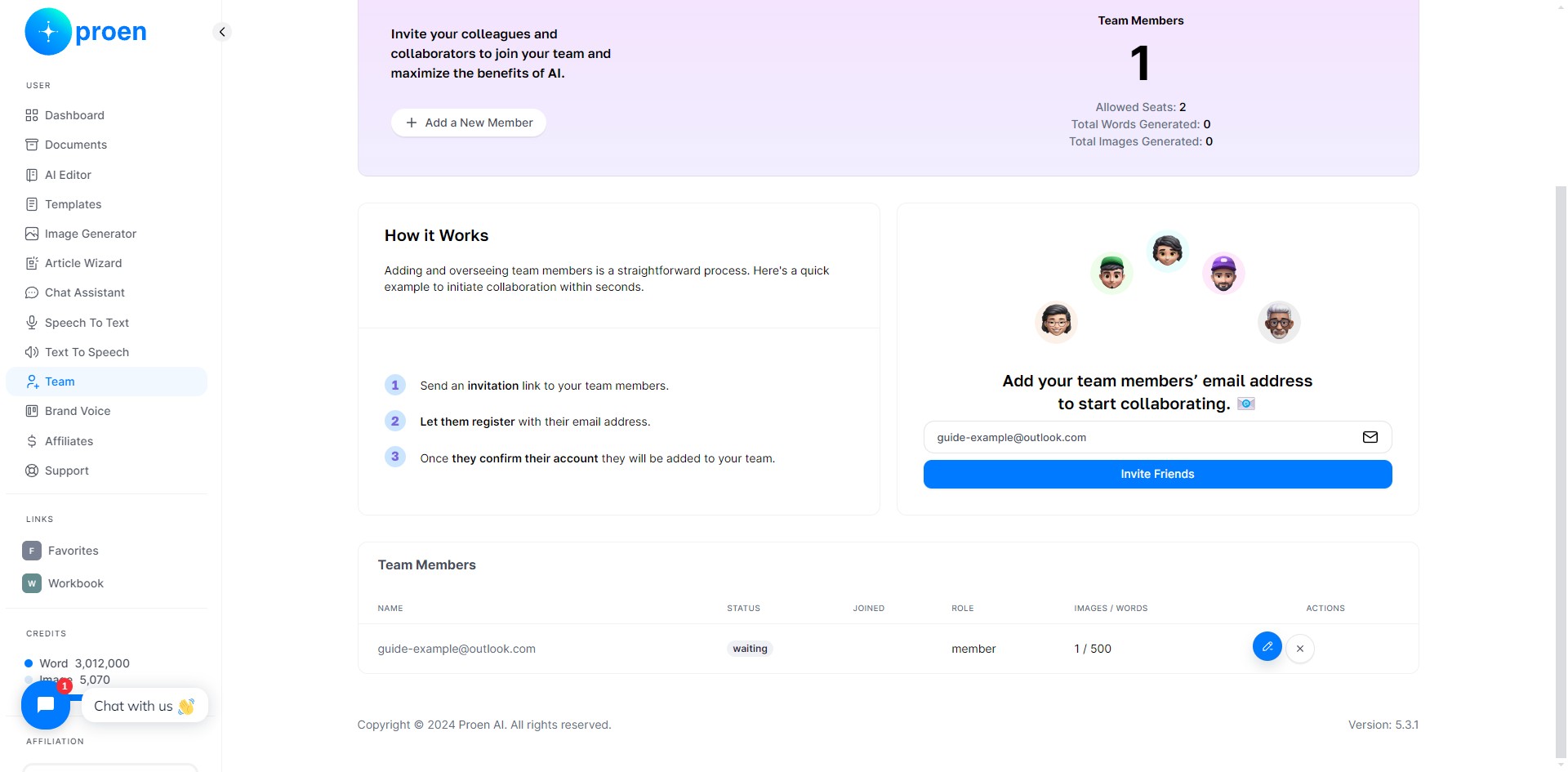 Click the edit icon for a member