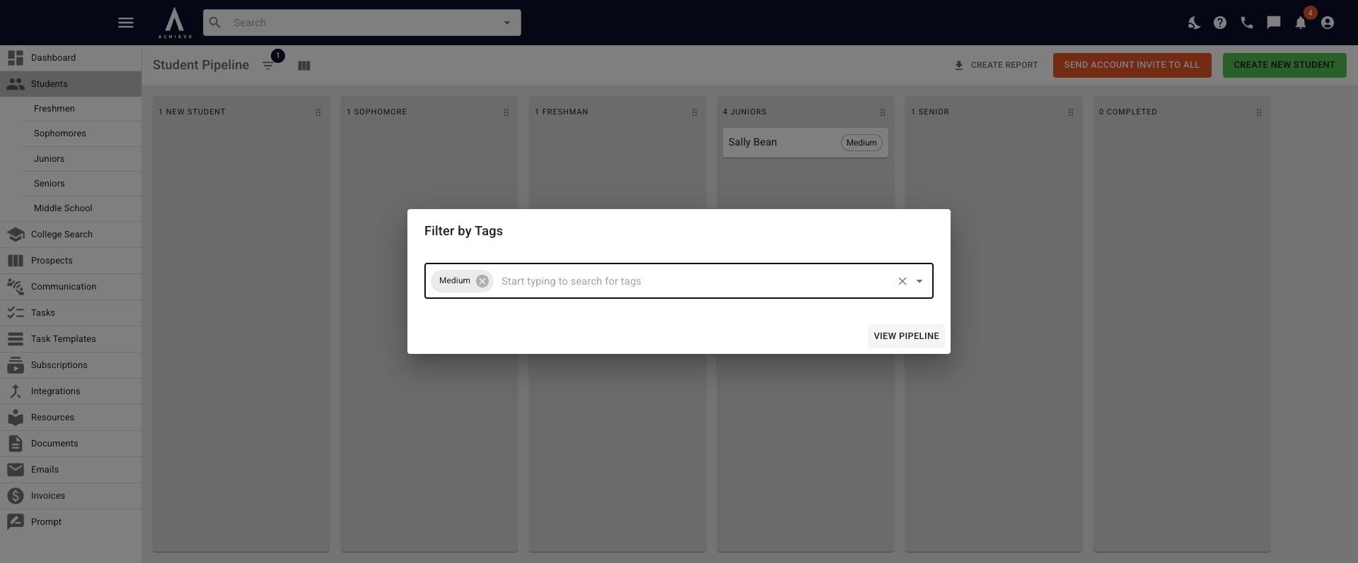 Once you have added all the applicable tags, click on **View Pipeline.**