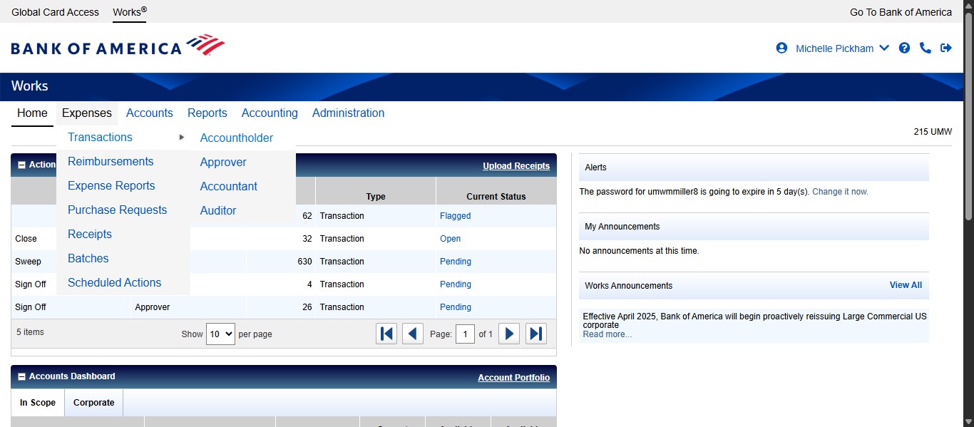 Click on "Accountholder"