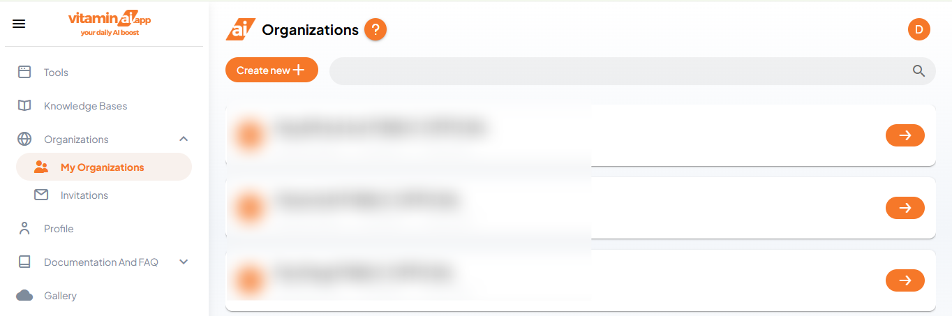 Click on "Create new"