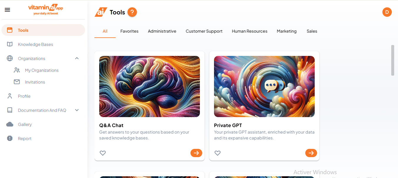 Go to "My Organizations"