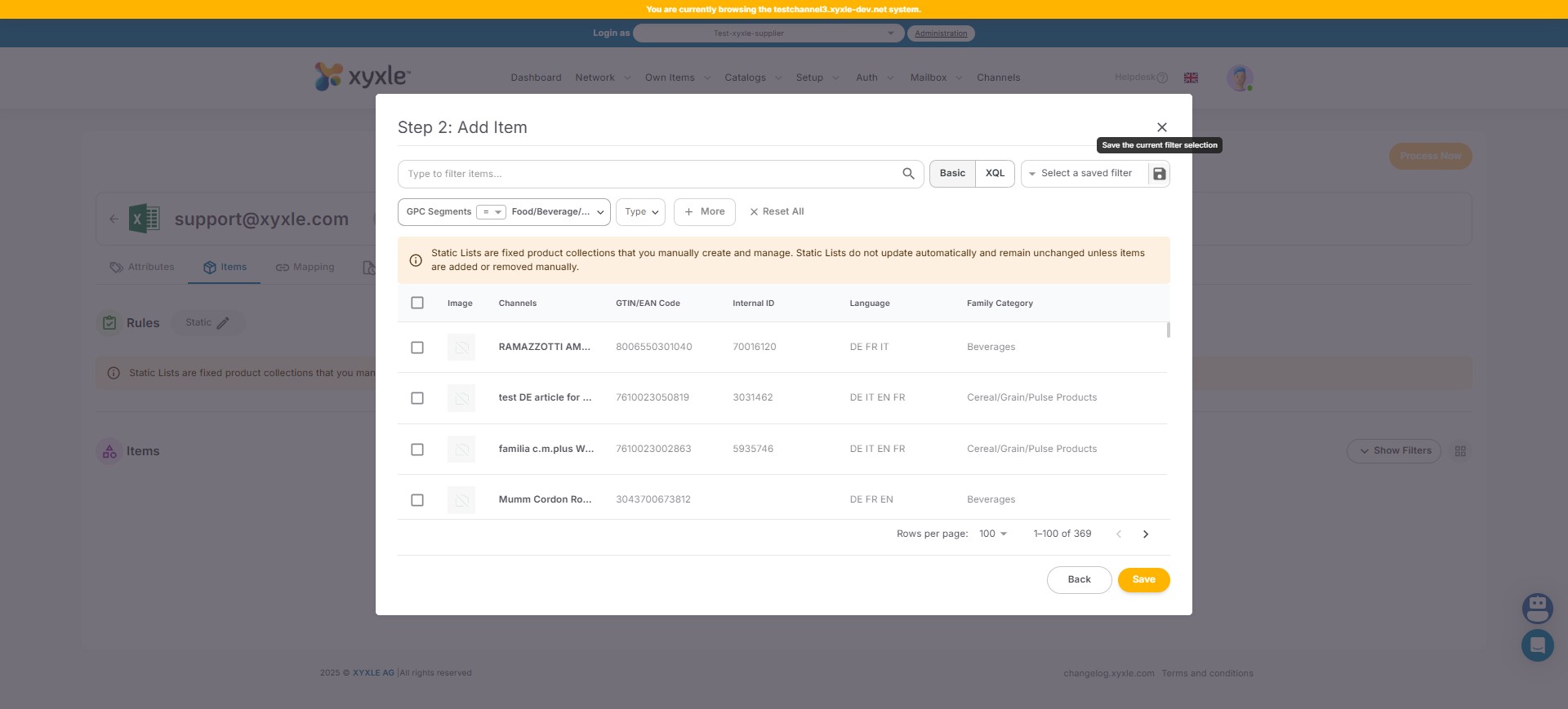 Click here to save a certain filter.