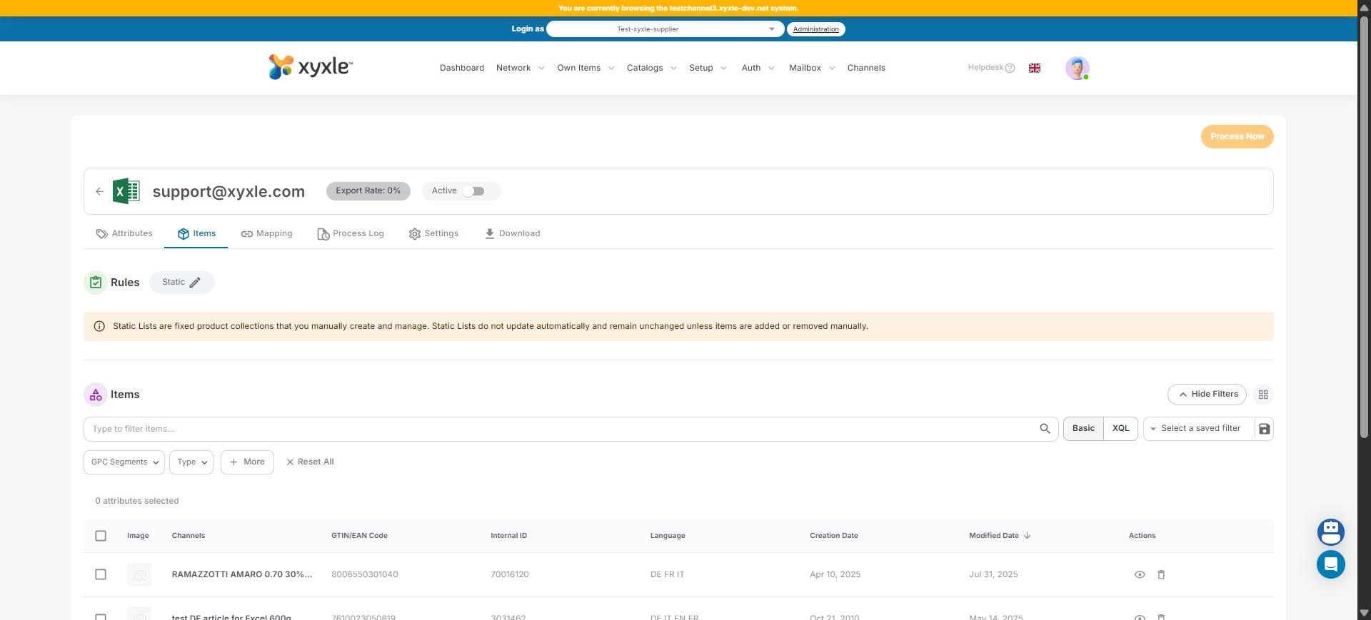 From here you can filter all the articles you have added, as per below.