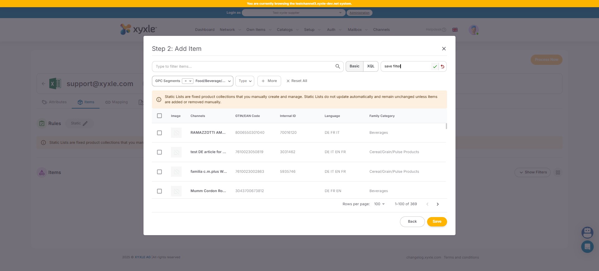 Click here an add a new name for this filter, then click on the green sign to save your selection.