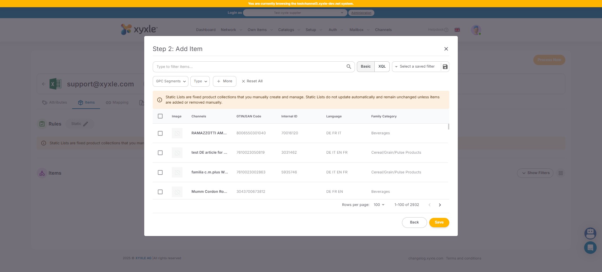 Click on "GPC Segments"