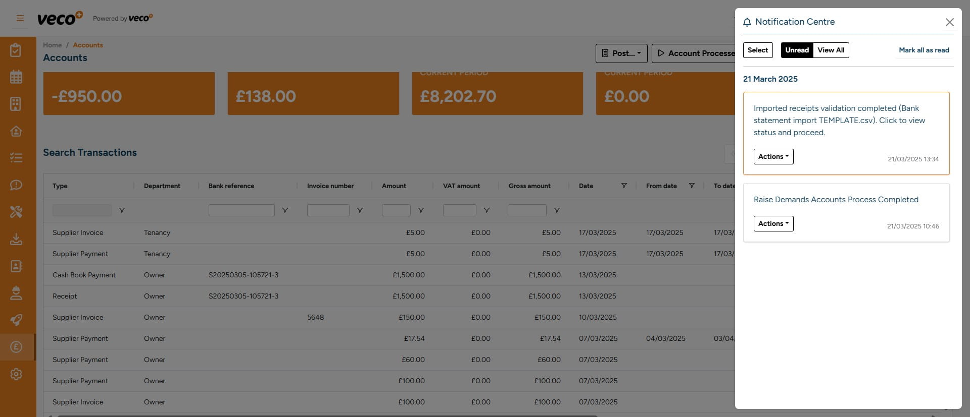Select the notification