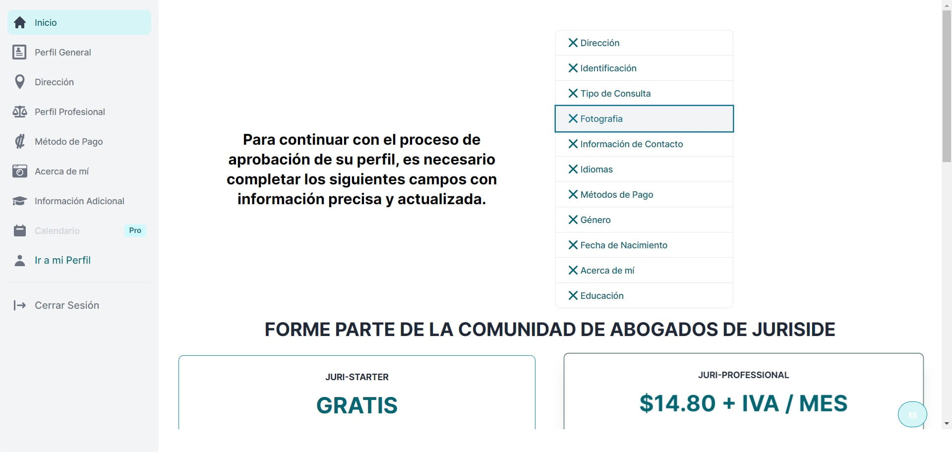 Fotografía de su rostro: Debe ajustarse a lo indicado en los "Términos y Condiciones". En este apartado, reiteramos que únicamente se admiten fotografías principales en las que se vea claramente a la persona, es decir, tipo pasaporte o de perfil, sin otras personas al rededor u objetos que impidan su identificación.