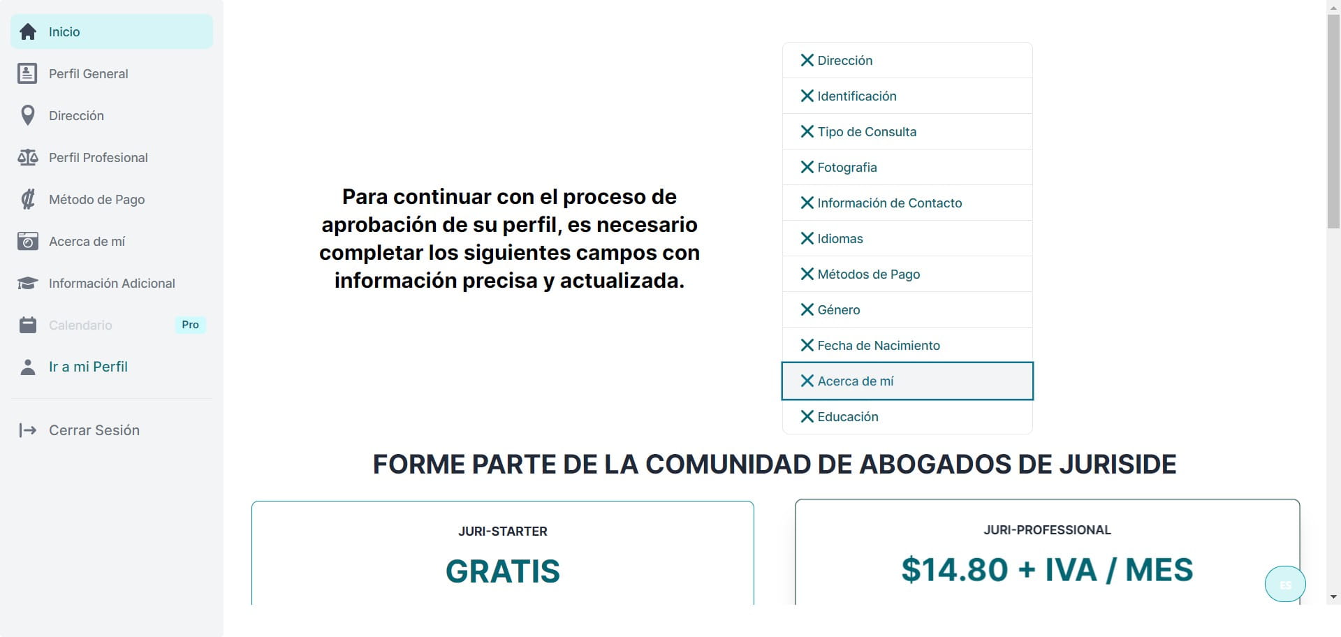 Incluya un breve extracto sobre su profesión y experiencia, el cual estará visible para las personas que navegan en la web.