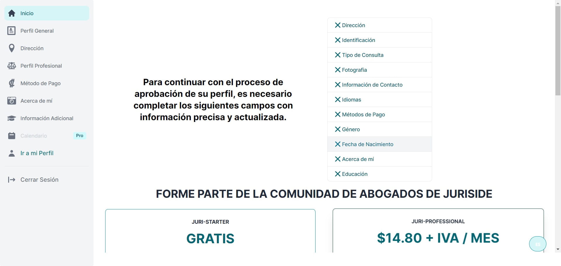 Fecha de nacimiento: Esta información no es pública y se utiliza exclusivamente para el registro y habilitación de su perfil en nuestra empresa.