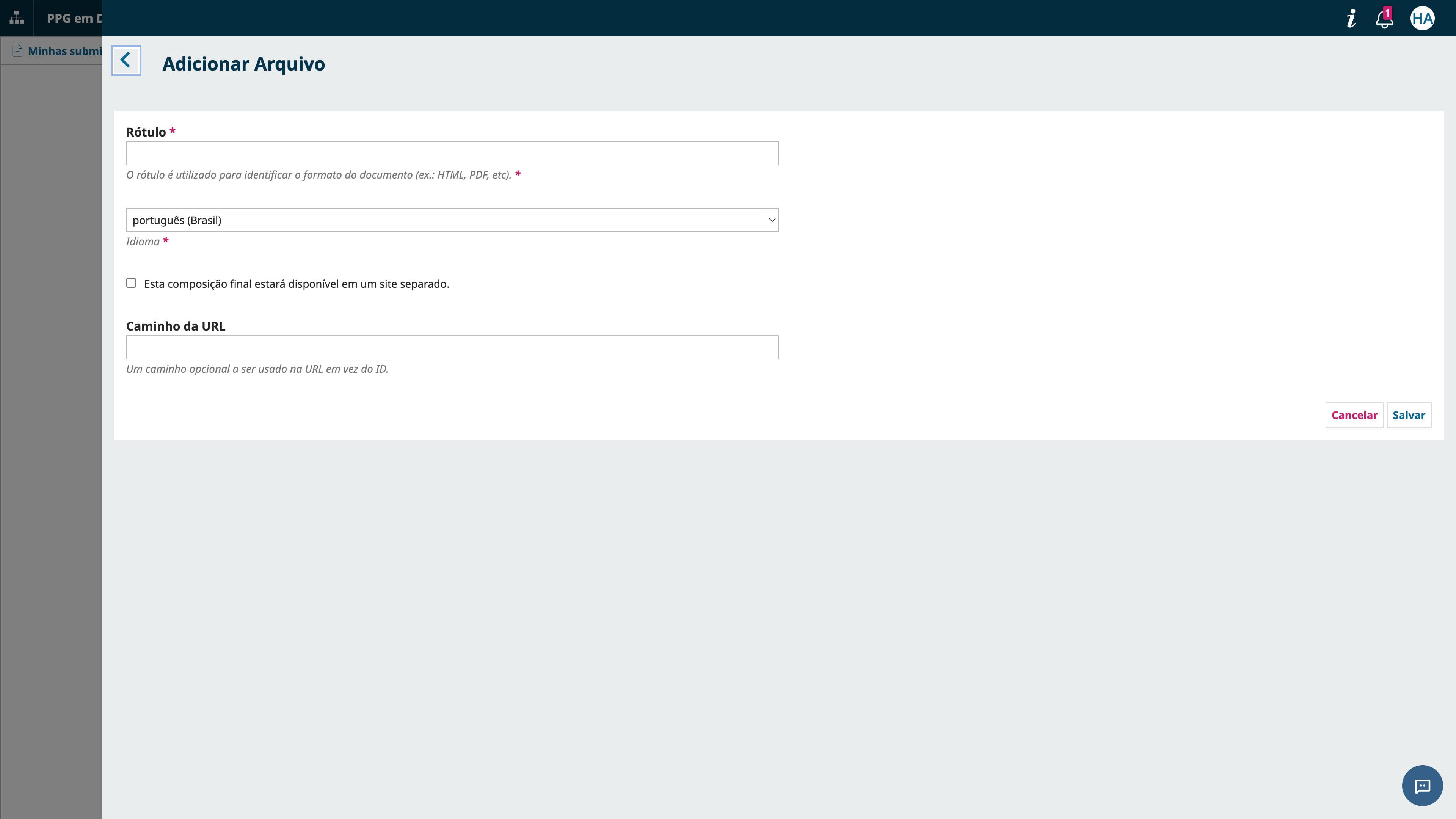 Possivelmente o rótulo (nome que vai no botão de download) será apenas "PDF". Confira o idioma do anexo. 
