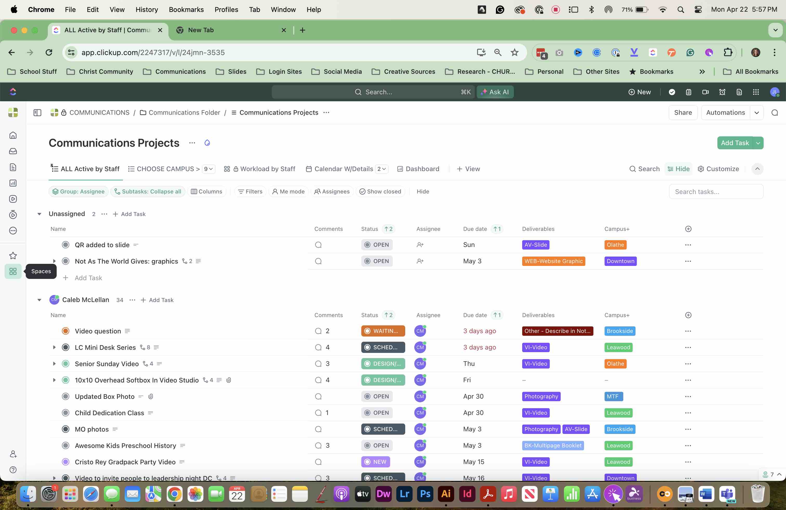 OPEN SPACES to choose a LIST to add to your FAVORITES MENU