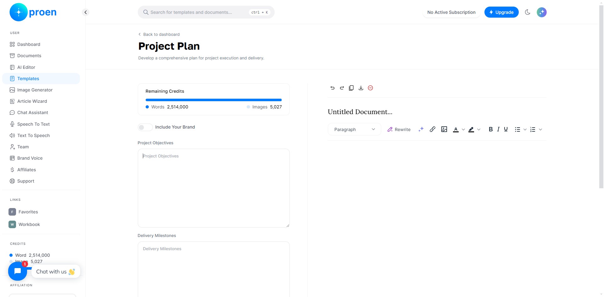 Provide the project objectives 