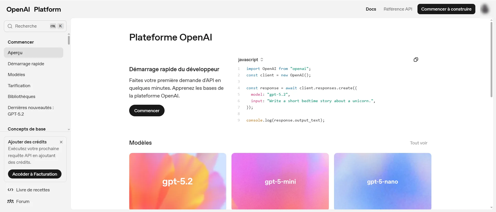 Après verification votre compte Open AI est désormais ouvert.