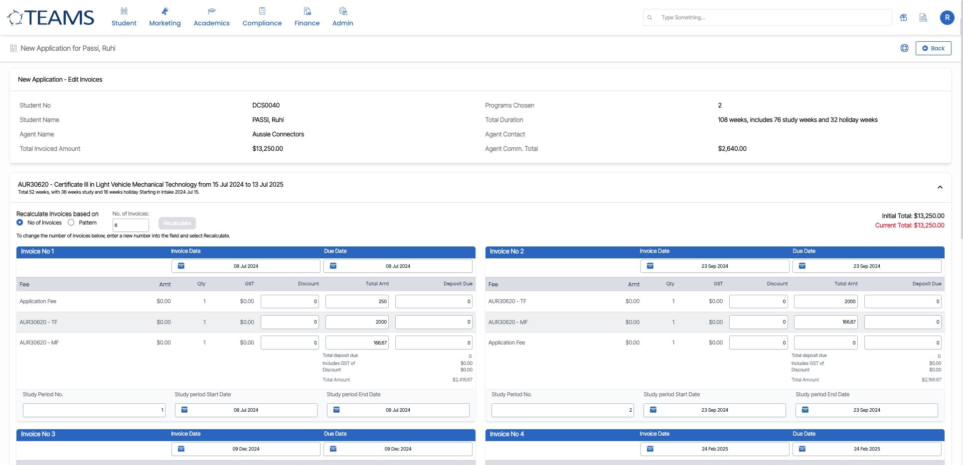 Brightflag Edit Invoice New Application - Edit Invoices