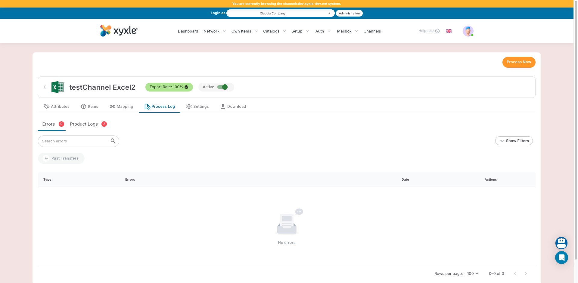 Click on "Product Logs" sub-tab.