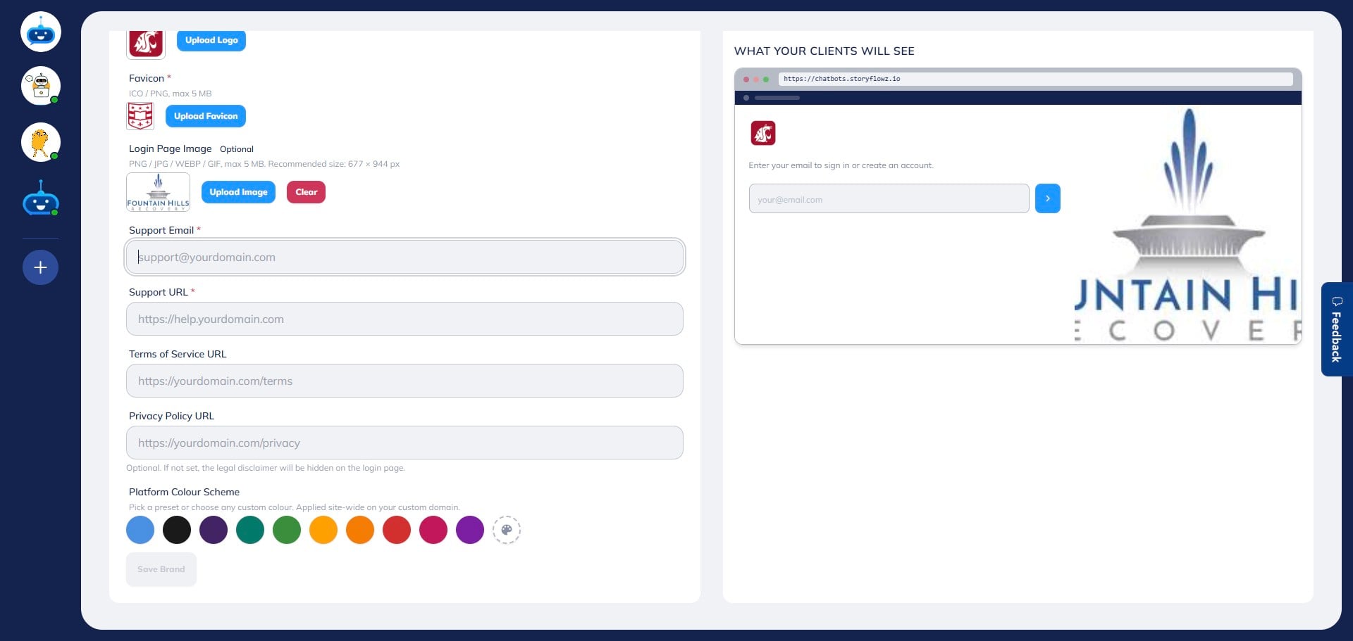 As you make changes, you can preview them in real time on the right-hand side of the screen.
