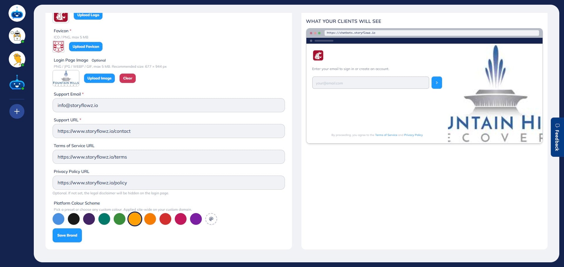 Enter the link to your Privacy Policy page in the **“Privacy Policy URL”** field.