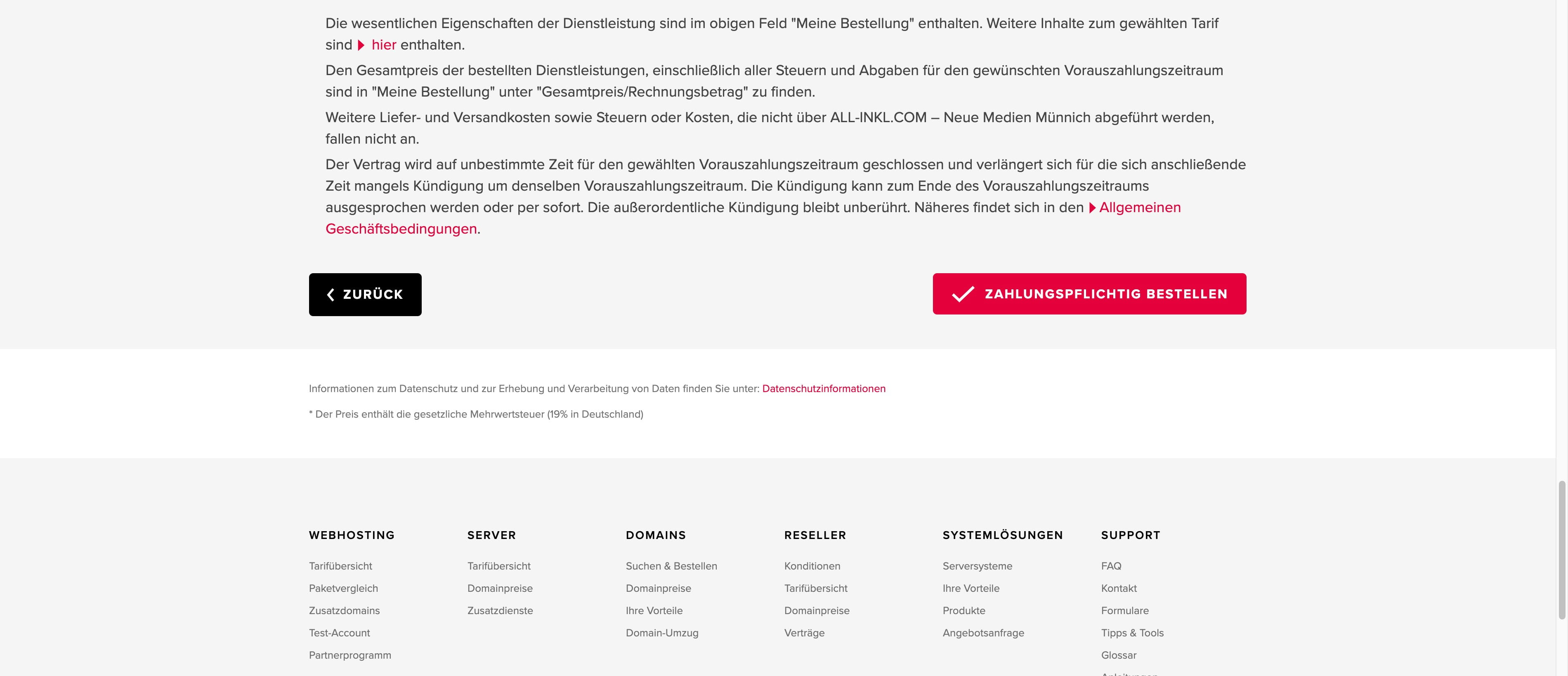 Klicke auf den Button "**Zahlungspflichtig bestellen**" um den Vorgang abzuschließen.
