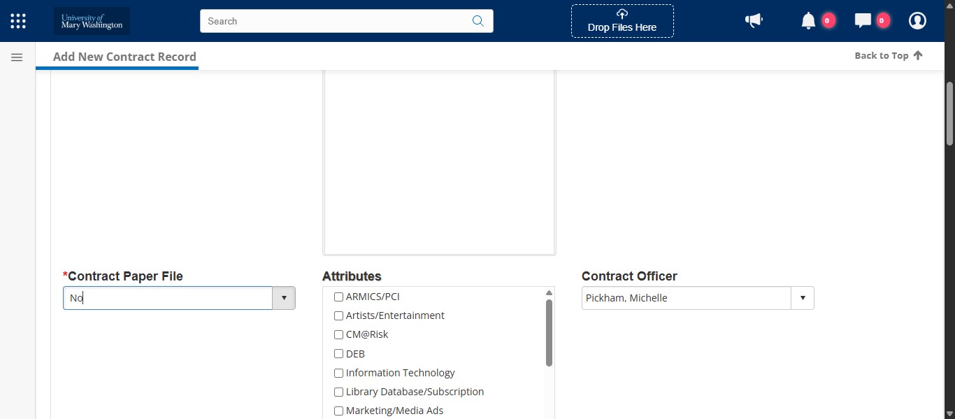 Select any and all applicable Attributes your resulting contract will have. 