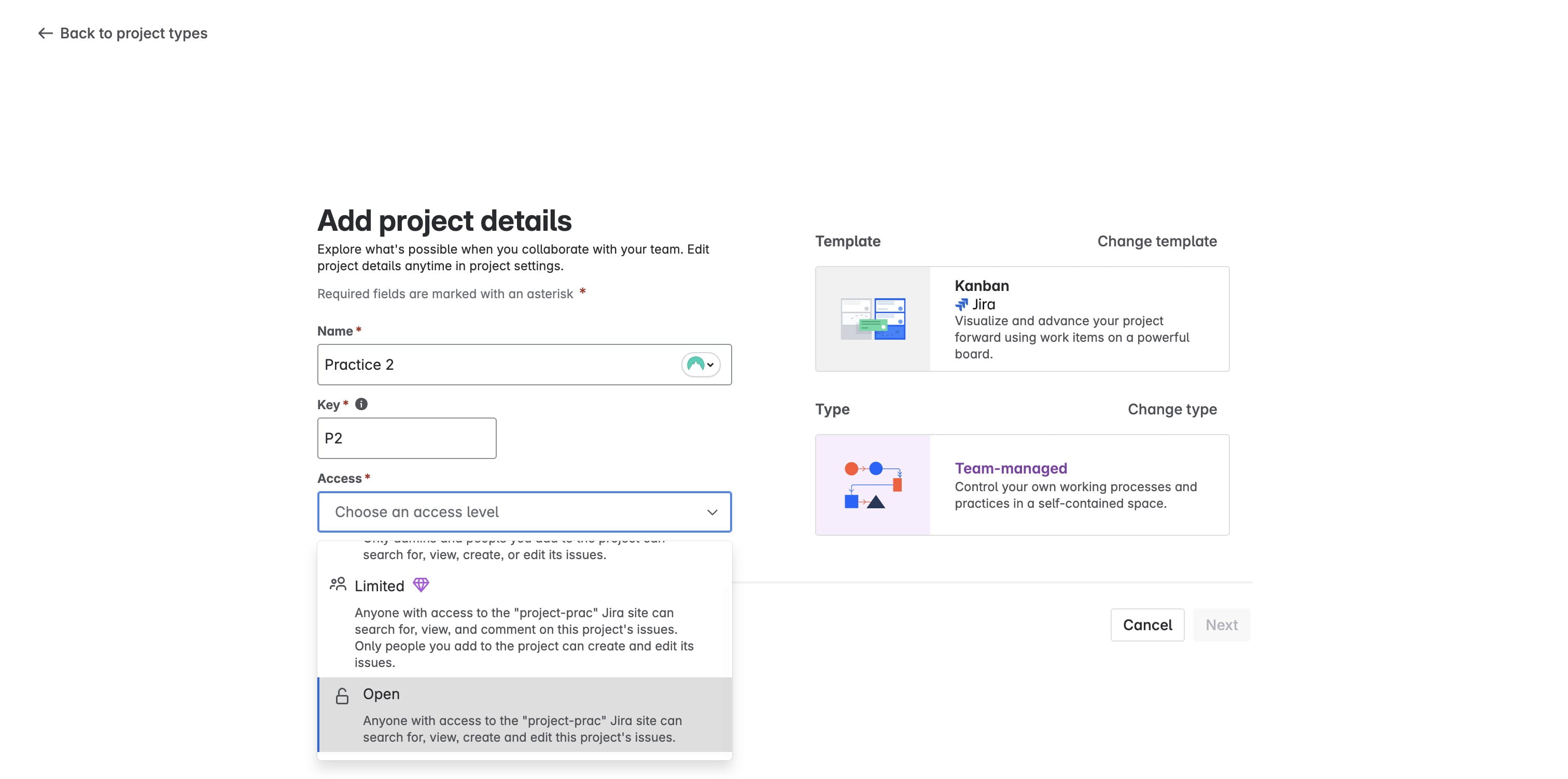 Click on "Anyone with access to the "" Jira site"