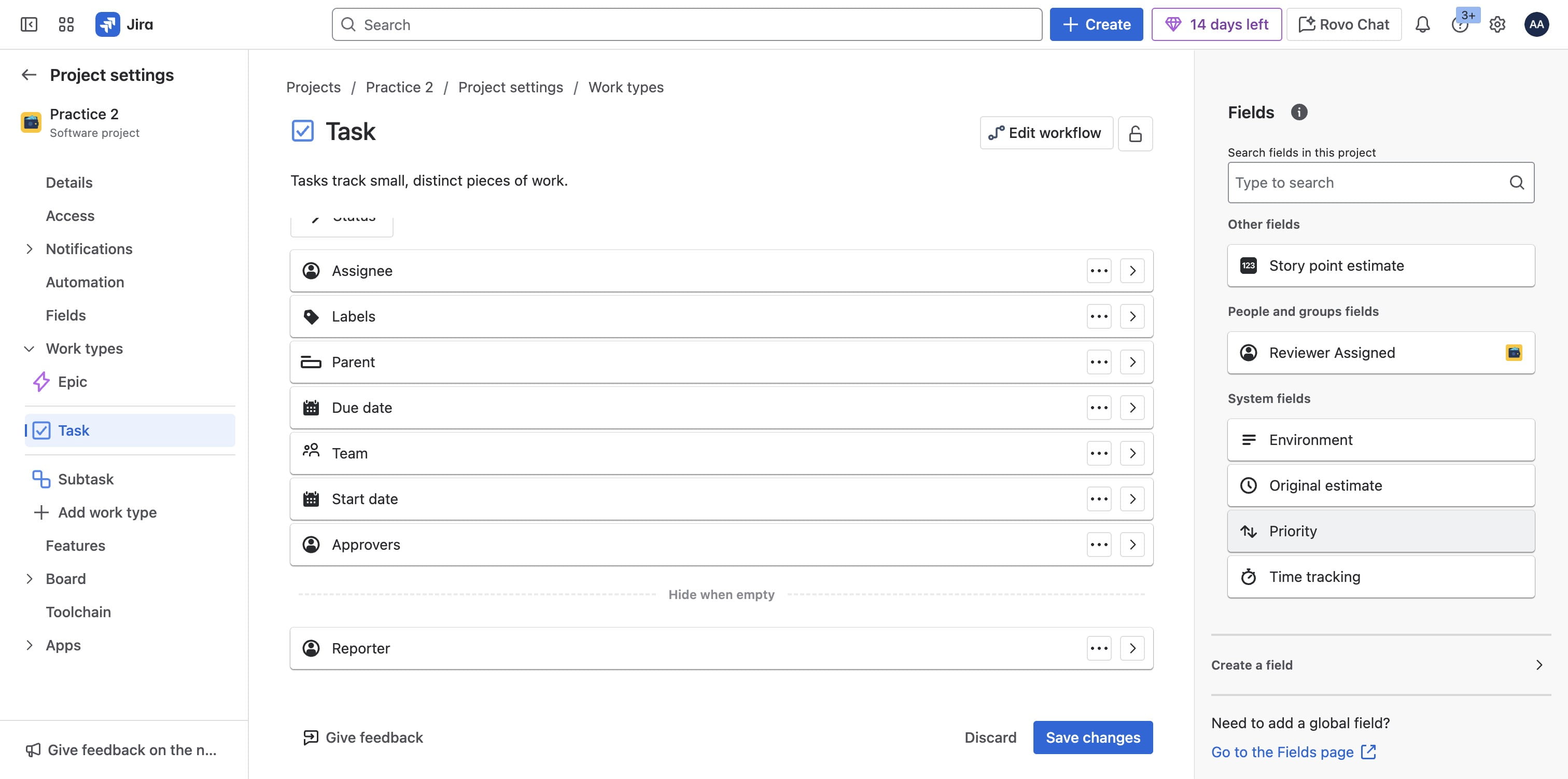 Do same for other fields and save changes