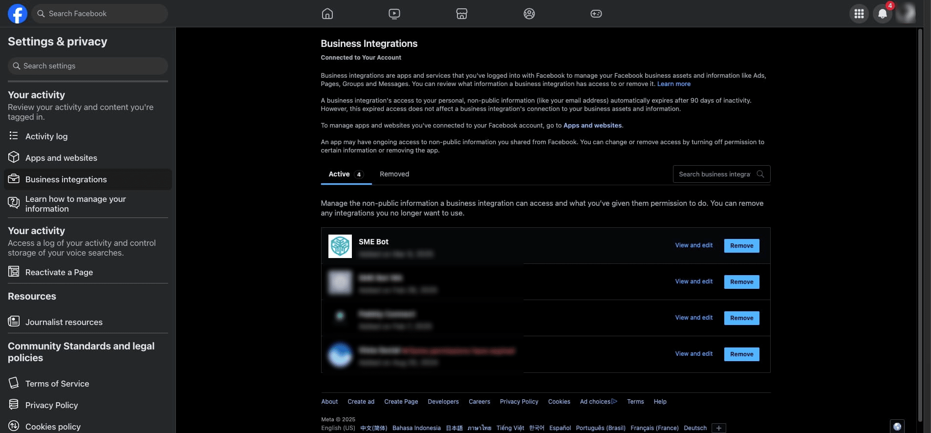 Click "View and Edit" at SME Bot.