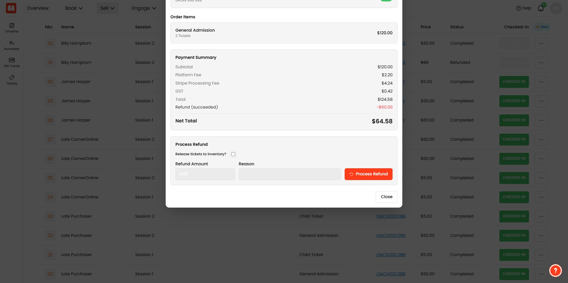 You're refund will be listed in your order with a status of either Succeeded, Pending, or Failed. 