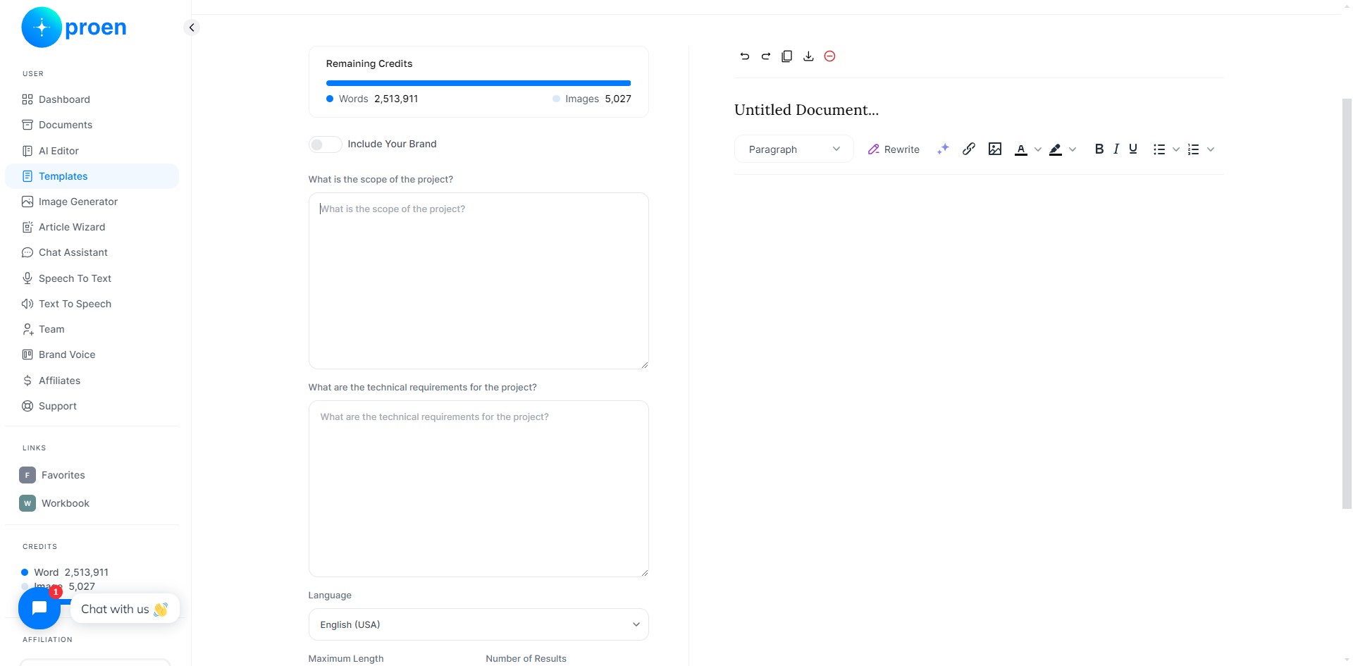 Provide the scope for your project