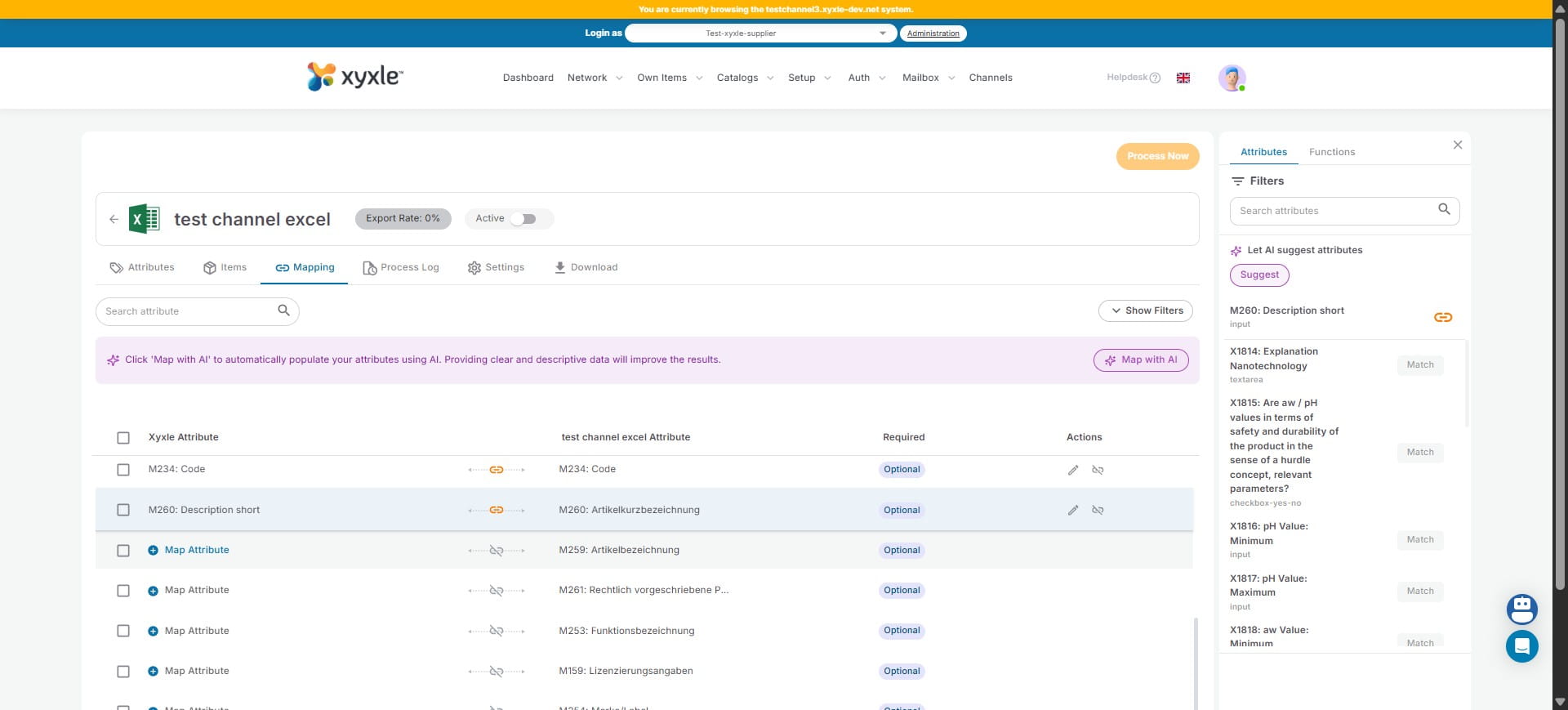 Click on Map attribute for another attribute.
