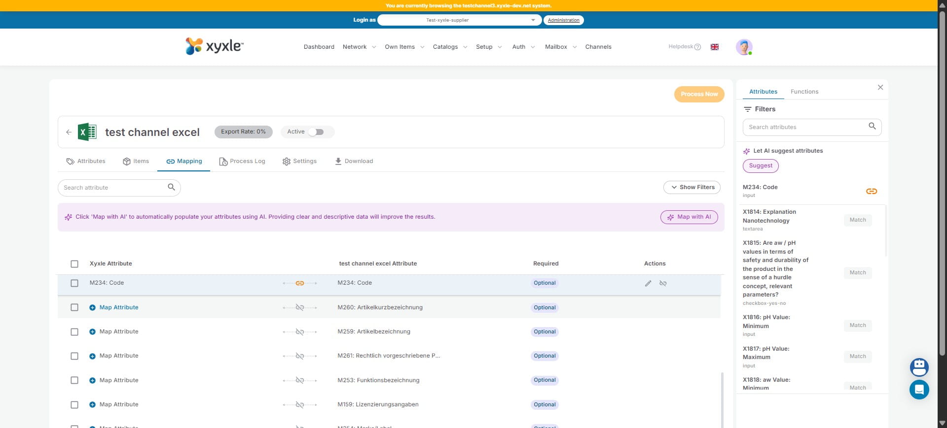 Click on Map attribute for another attribute.
