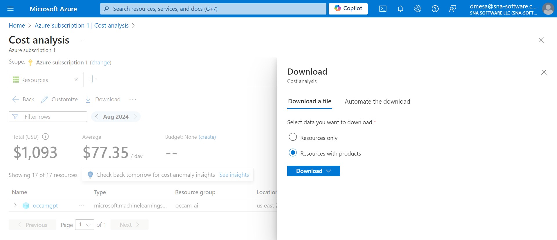 You can select one of the options to download in either xls or csv.  Done 🚀
