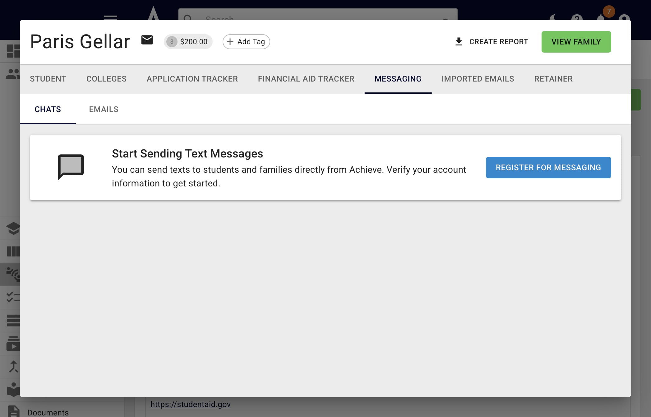 Click on **Emails.**