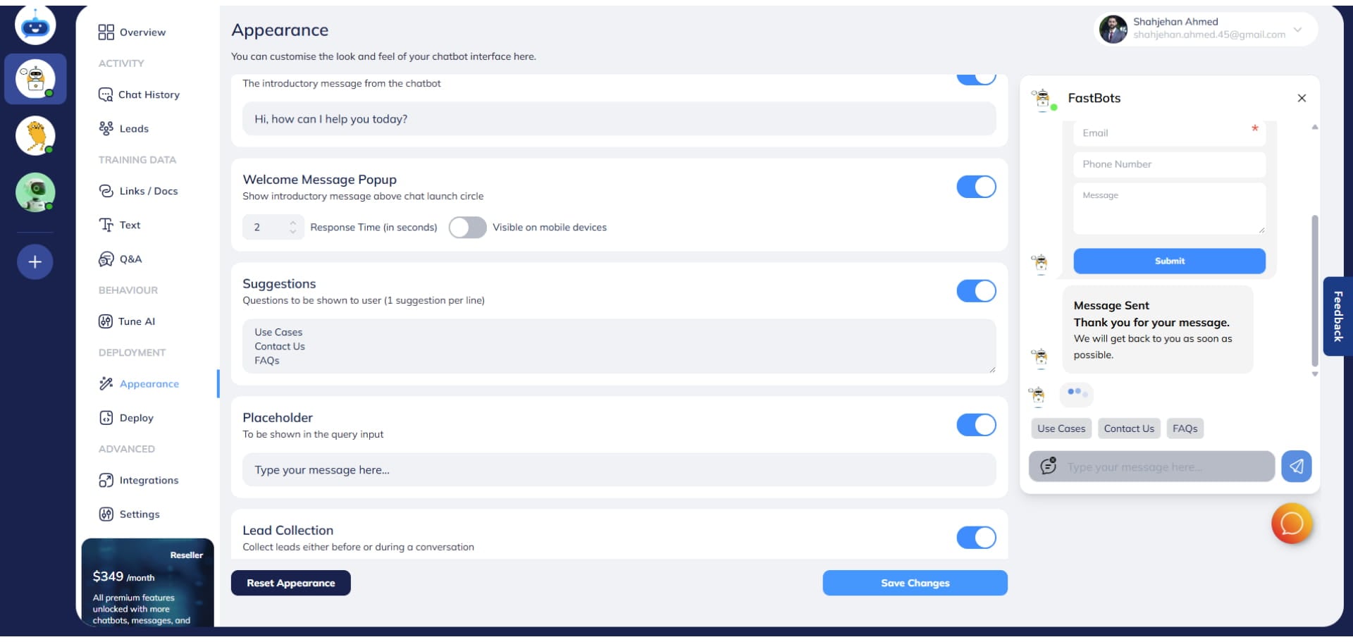 You also have the option to choose where the "Welcome Message" pop-up appears—on both mobile and desktop devices, or only on desktop. If you'd like to hide it from mobile users, simply enable the toggle, and the pop-up will no longer be displayed on mobile devices.