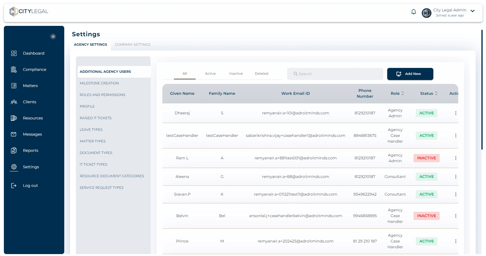 Click on "Company Settings".