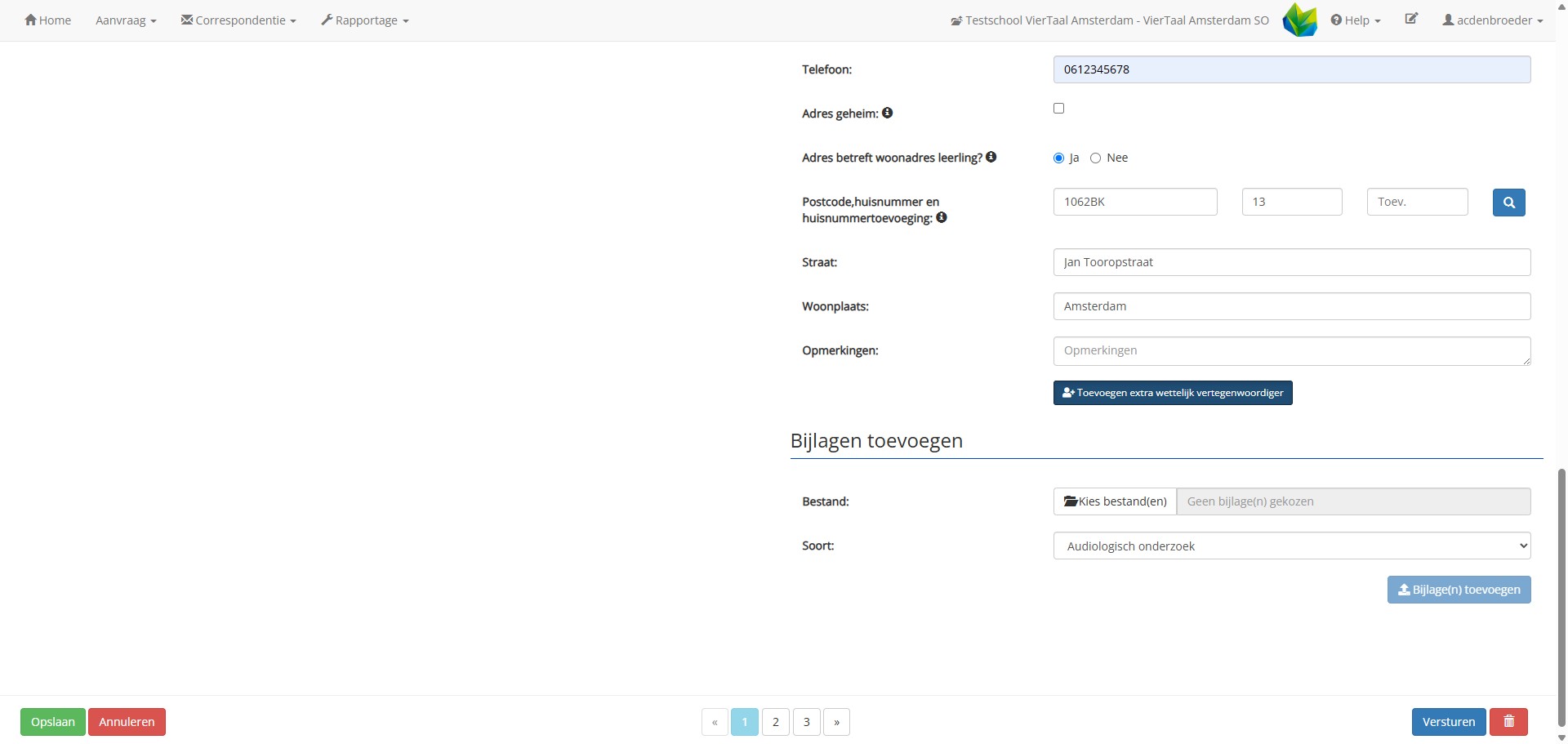 Eventueel kan een tweede persoon toegevoegd worden.