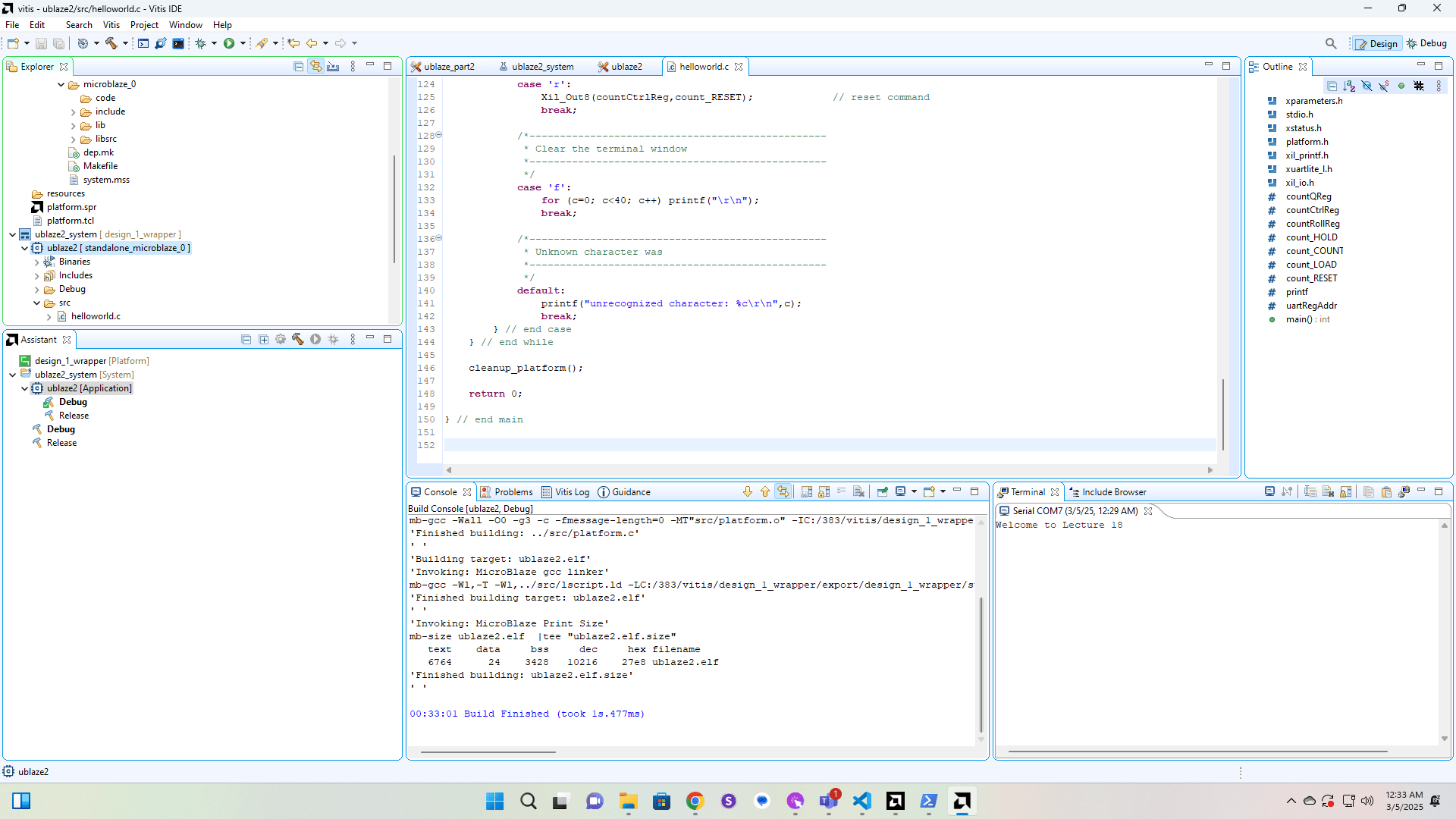 Once the program runs you should see the welcome message.
