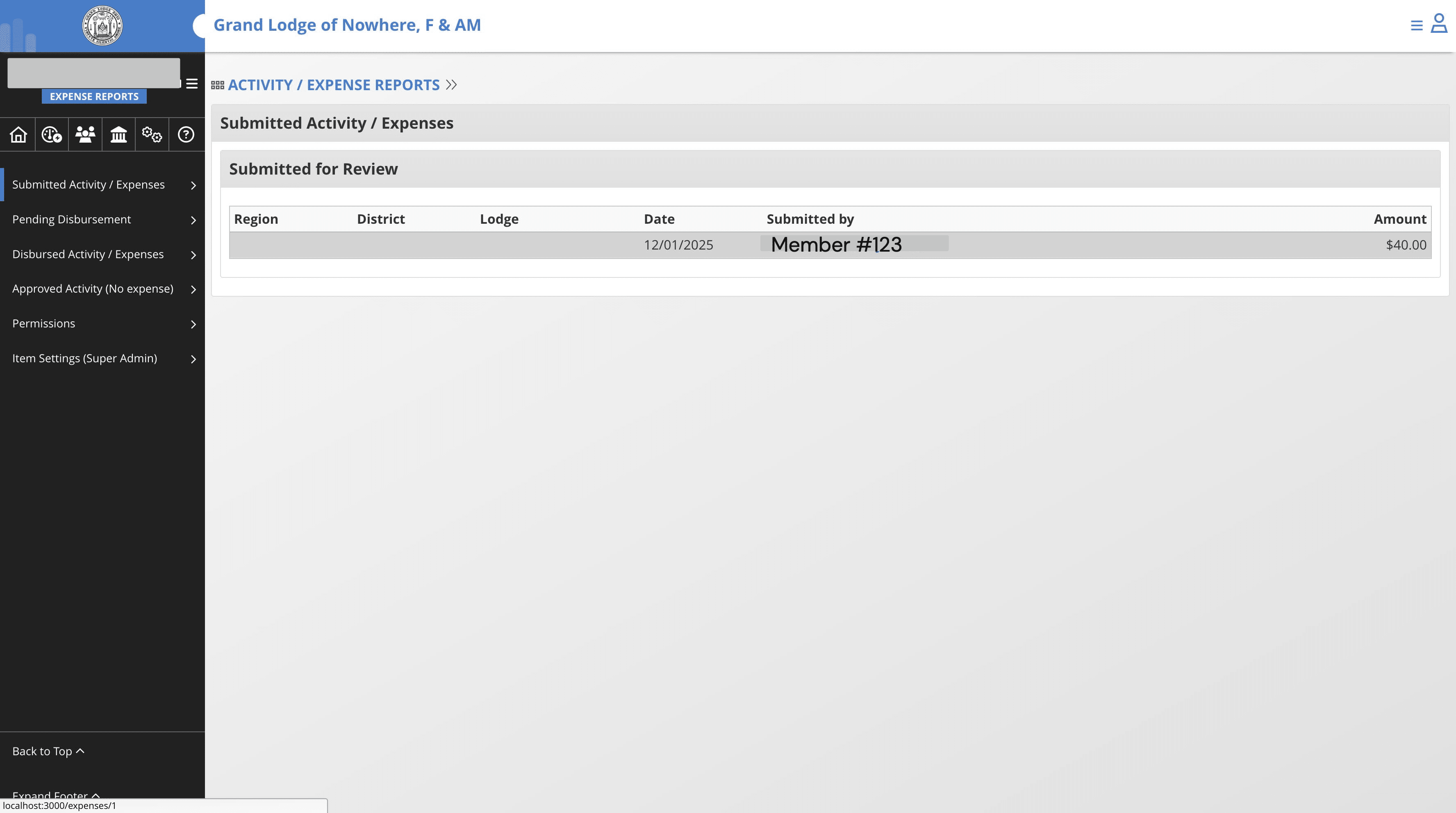 Click on the report to review