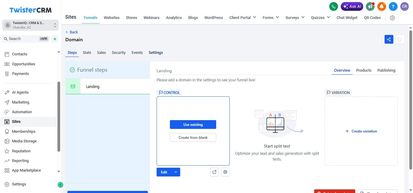 Go to "Settings"