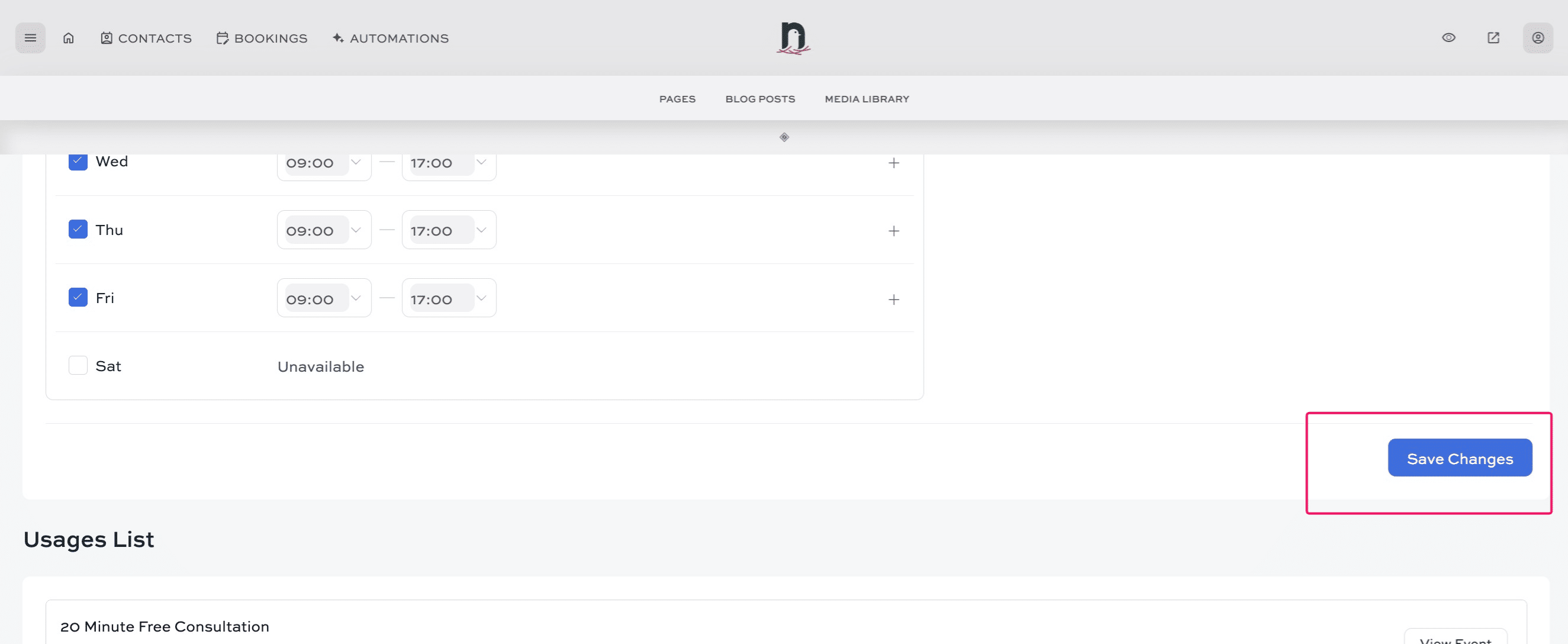 Click on "Save Changes" and then you're done!
