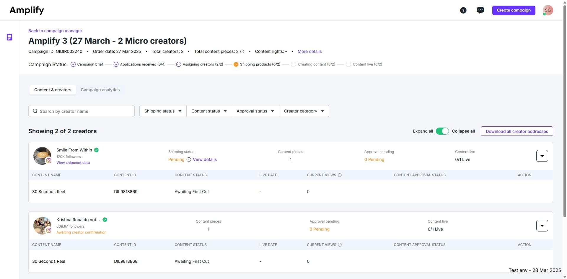 Click on "View details"
