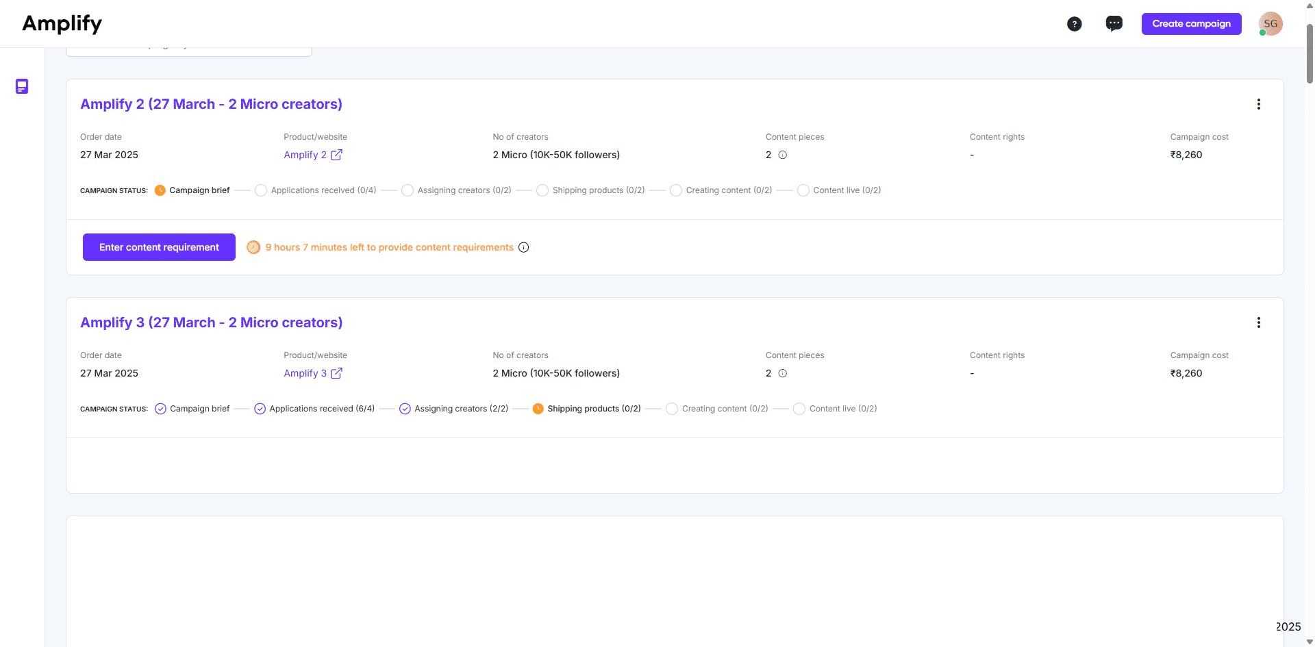 Go to the campaign manager and click the campaign.