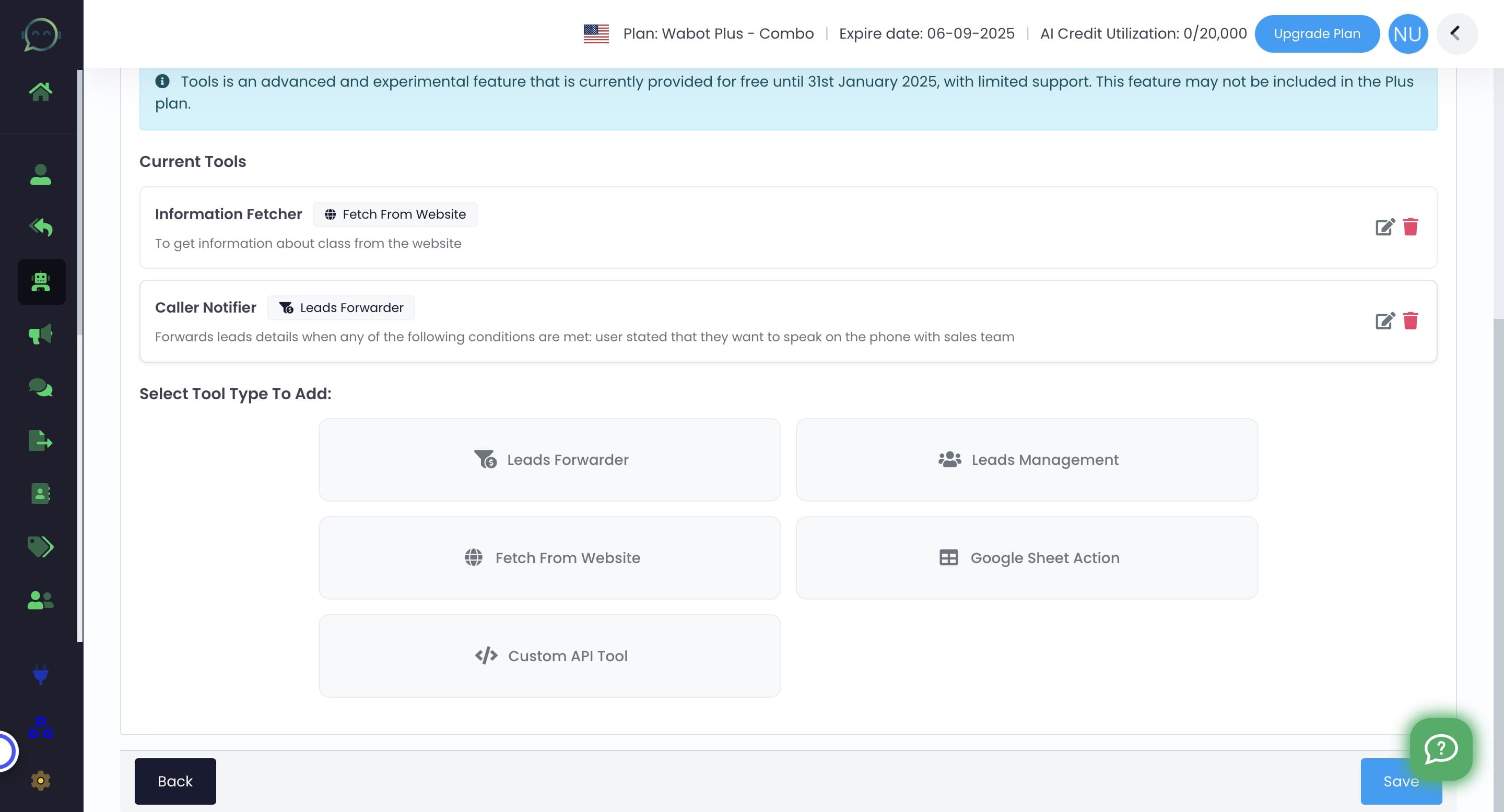 You can now see the tools is available here
