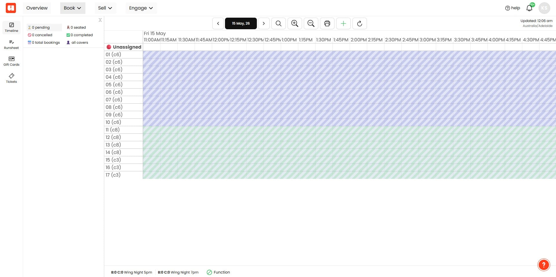 - In your timeline or calendar view, the blockout will be clearly marked on the date(s) you specified.
- As the venue manager, you can override the blockout to add bookings manually if needed.