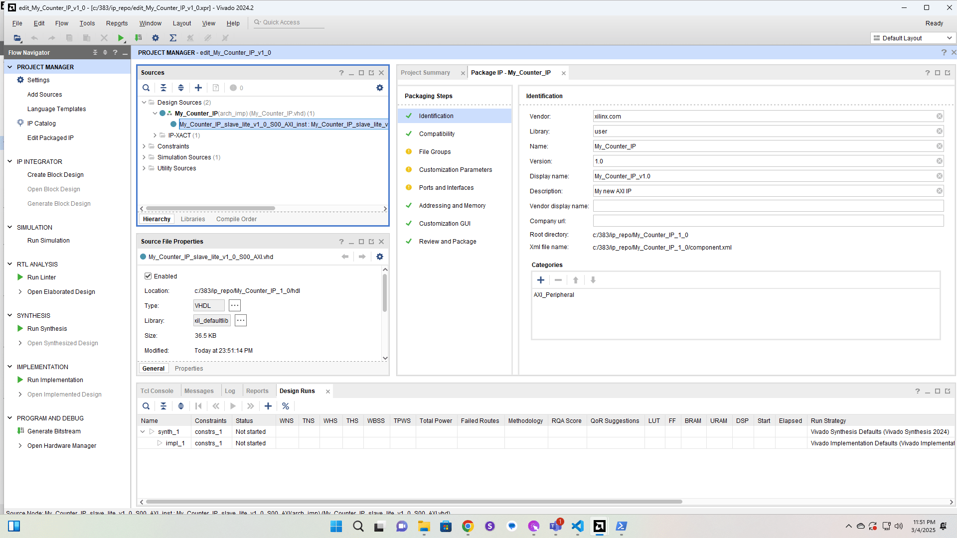 Open the two vhdl files it created.