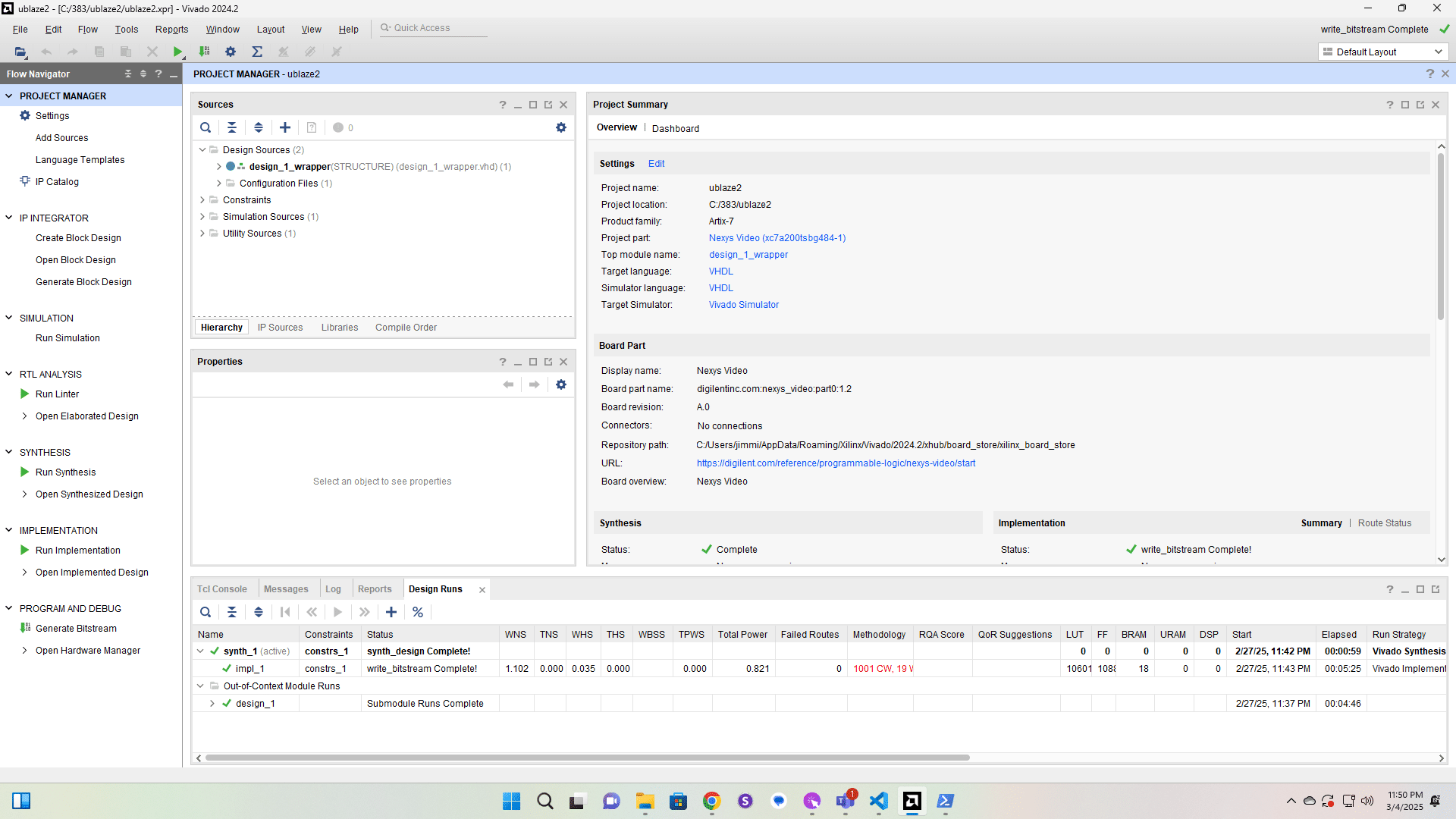 Open the Block Design