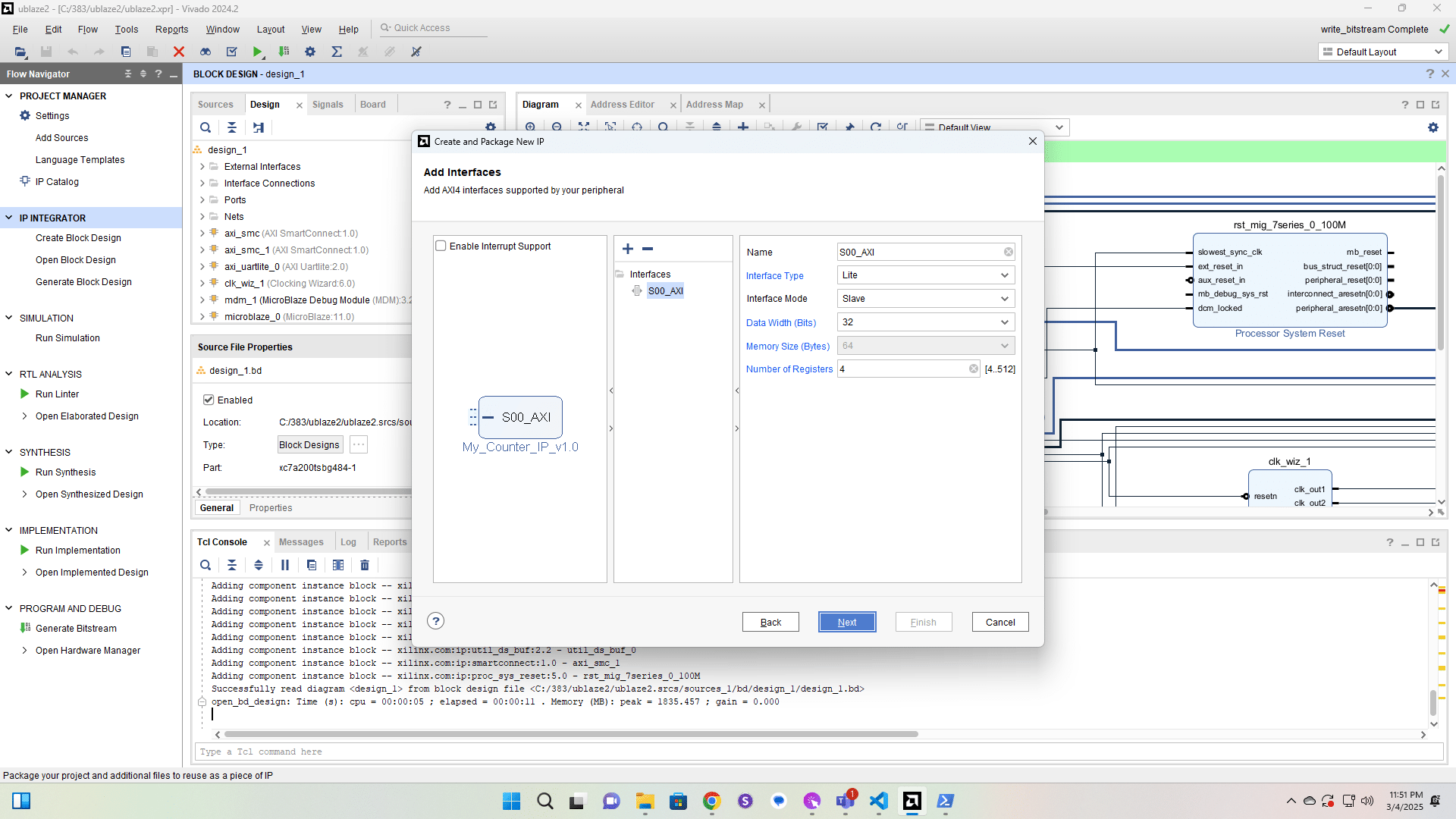 Set Number of Registers to 32