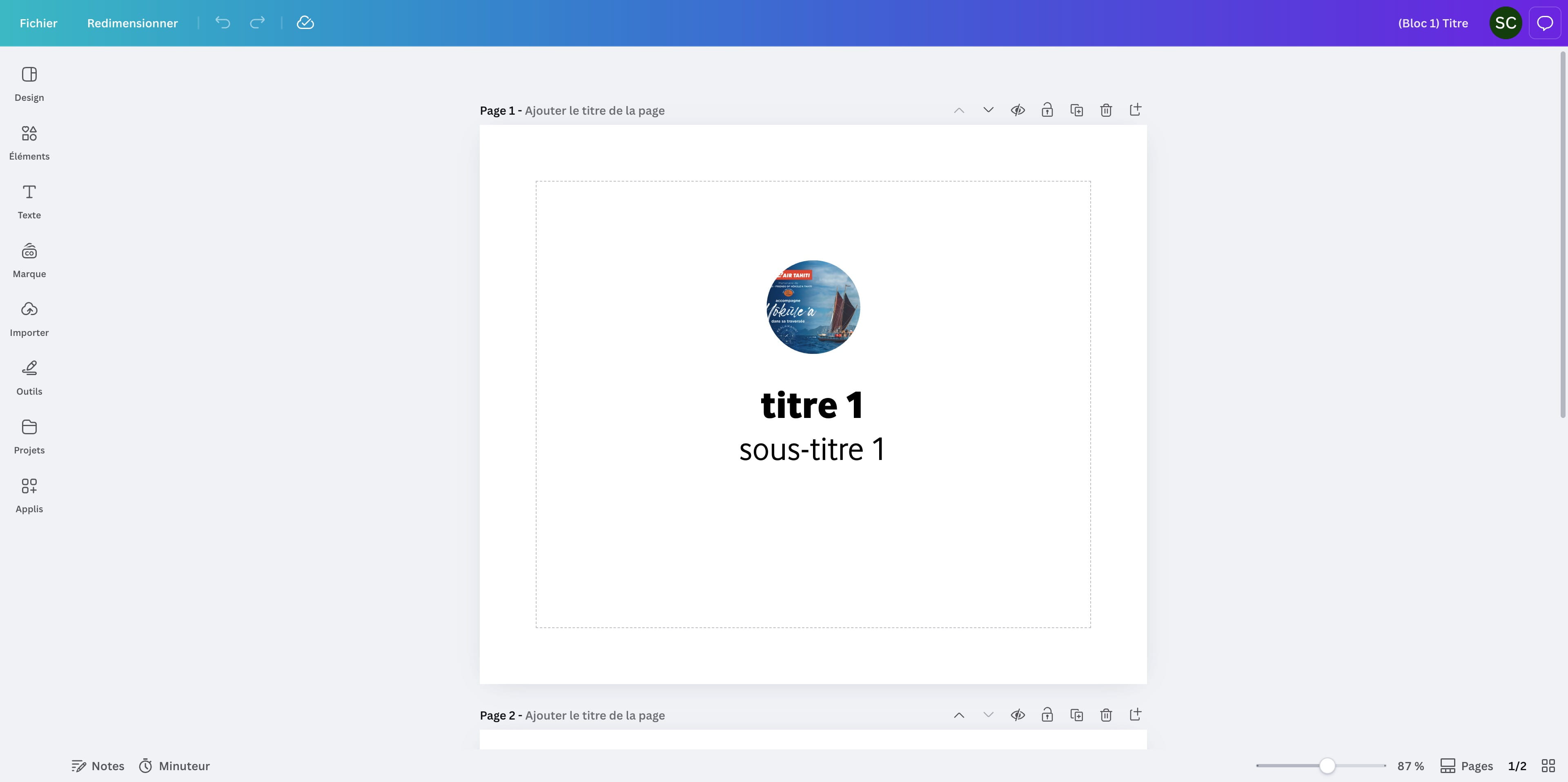 Les visuels sont à présent générés et peuvent être modifiés individuellement. 🚀